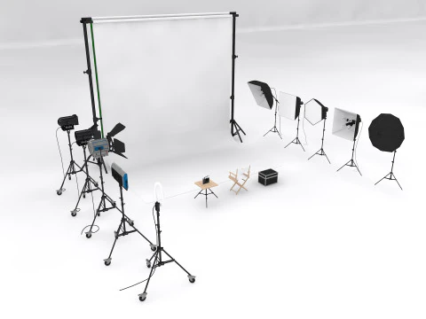 Studio Photography Lighting Models 3D Model