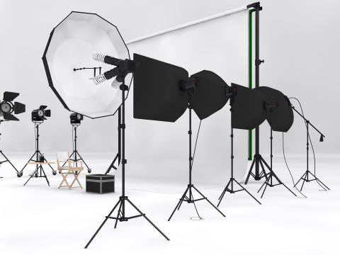 Studio Photography Lighting Models Model 3D
