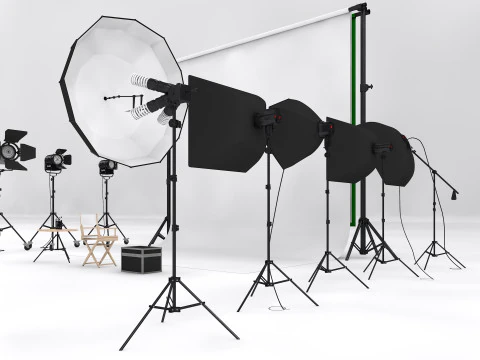 Studio Photography Lighting Models 3D Model