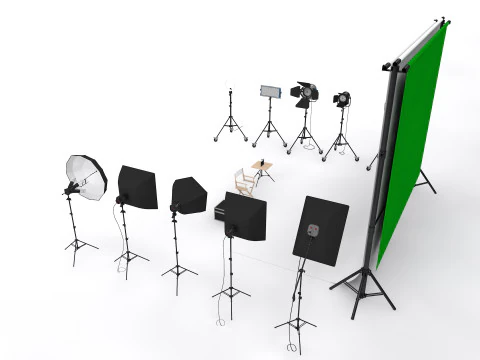 Studio Photography Lighting Models 3D Model