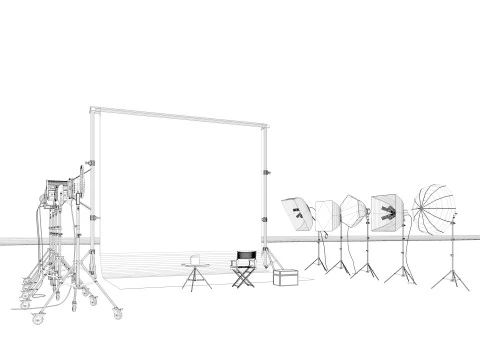 Studio Photography Lighting Models 3D Model