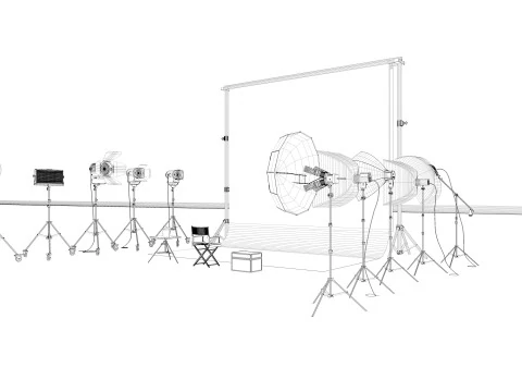 Studio Photography Lighting Models 3D Model