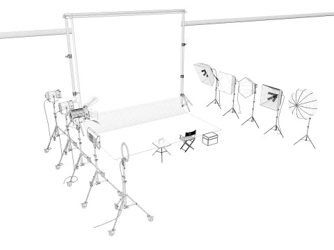 Studio Photography Lighting Models 3D Model
