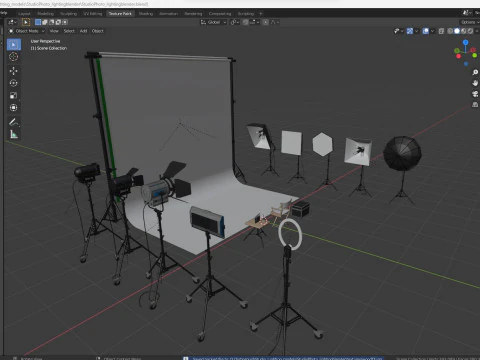 Studio Photography Lighting Models 3D Model