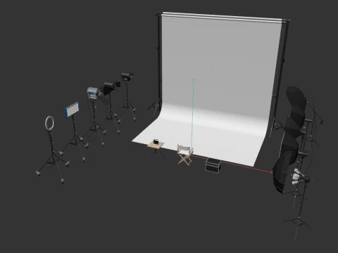 Studio Photography Lighting Models 3D Model