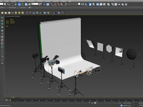 Studio Photography Lighting Models 3D Model