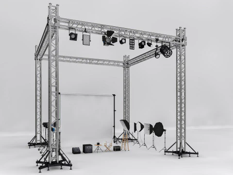 Studio Photography Lights 3D Model