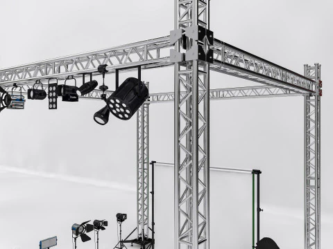 Studio Photography Lights 3D Model