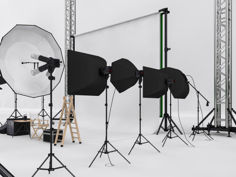 Studio Photography Lights 3Dモデル