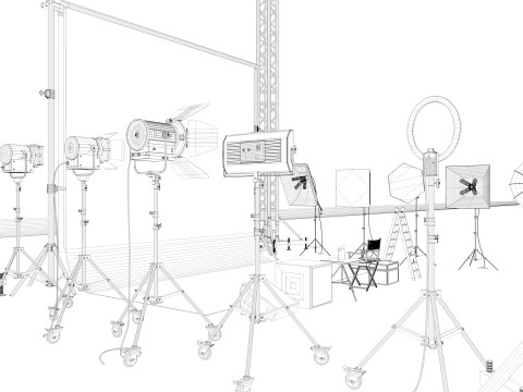 Studio Photography Lights 3Dモデル
