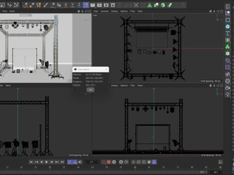 Studio Photography Lights 3D Model