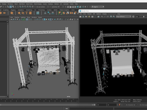 Studio Photography Lights 3Dモデル