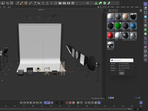 Studio Photography Lights 2 3D-Modell