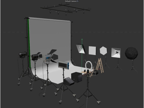 Studio Photography Lights 2 3D-Modell