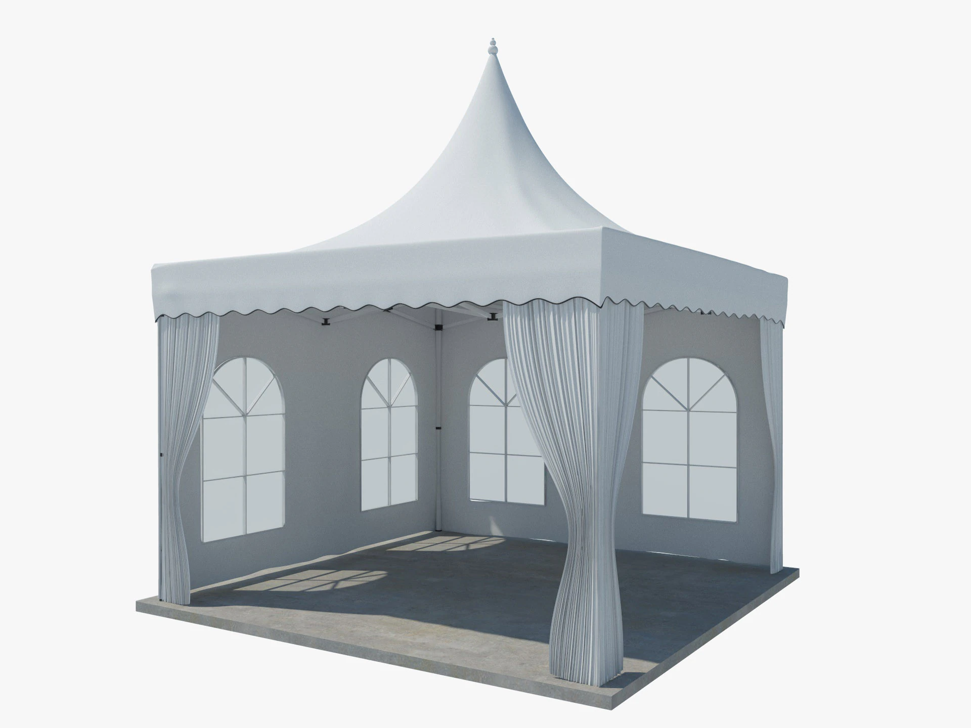 Tent 3 4x4 3D Model .c4d .max .obj .3ds .fbx .stl .blend 