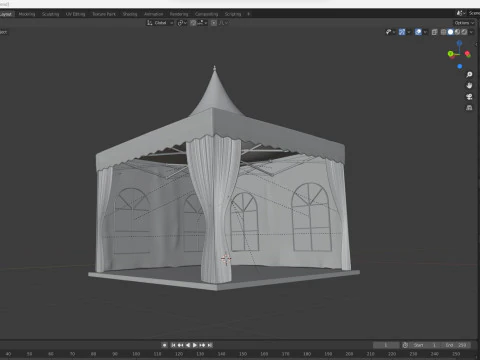 Tent 3 4x4 3D Model