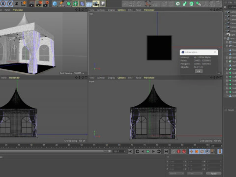 Tent 3 4x4 3D Model