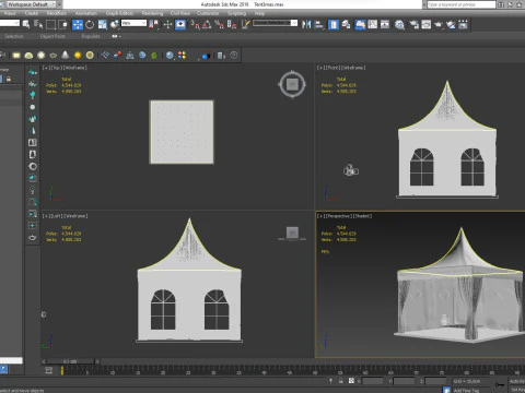 Tent 3 4x4 3D Model