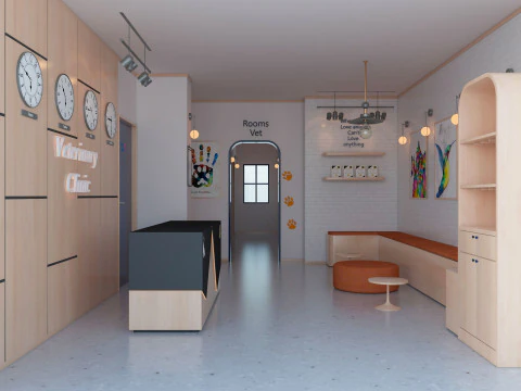 Veterinary Clinic 3D Model