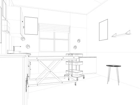 Veterinary Clinic 3D Model