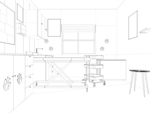 Veterinary Clinic 3D Model