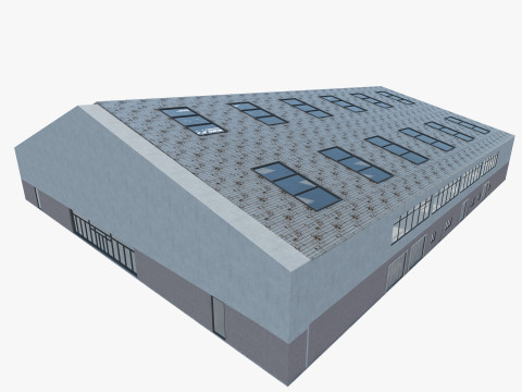 Warehouse interior and exterior 3D Model