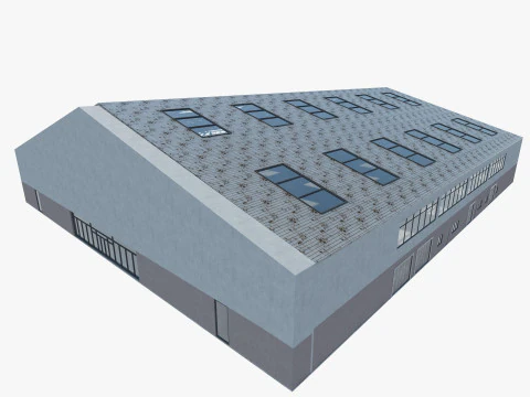Warehouse interior and exterior 3D Model