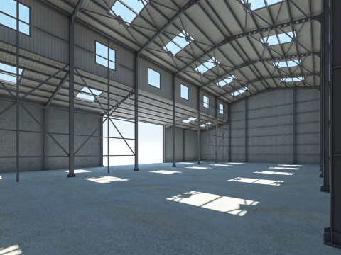 Warehouse 2 Low-poly 3D Model
