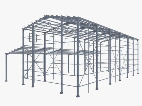 Warehouse 2 Low-poly Modelo 3D