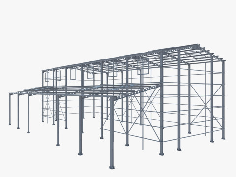 Warehouse 2 Low-poly Modelo 3D