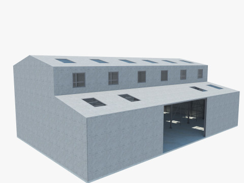 Warehouse 2 Low-poly Modelo 3D