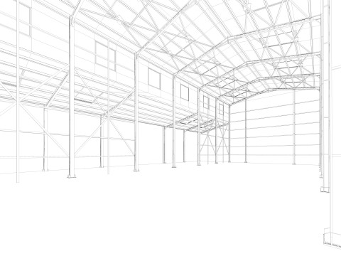 Warehouse 2 Low-poly Modelo 3D
