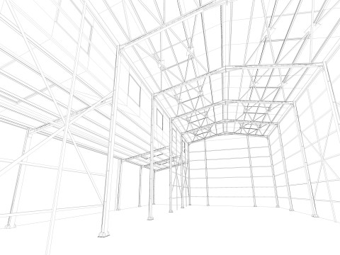 Warehouse 2 Low-poly Modelo 3D