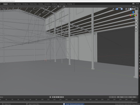 Warehouse 2 Low-poly Modelo 3D
