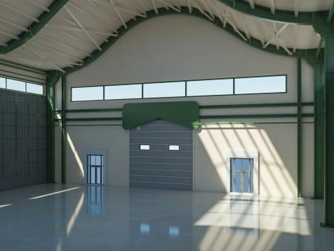 Модель интерьера склада 4 3D Модель