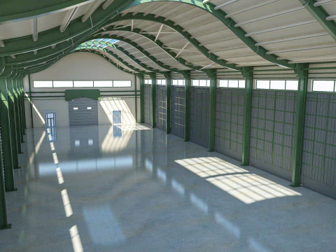 Модель интерьера склада 4 3D Модель