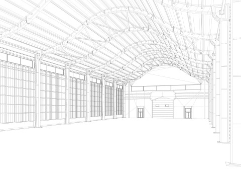 Warehouse 4 interior model 3D Model
