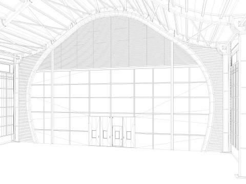 Модель интерьера склада 4 3D Модель