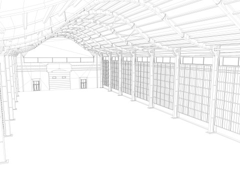Warehouse 4 interior model 3D Model