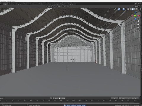 Warehouse 4 interior model 3D Model