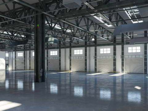Warehouse 6 interior and exterior 3D Model