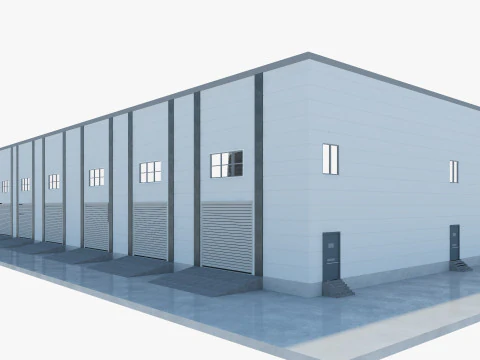 Warehouse 6 interior and exterior 3D Model