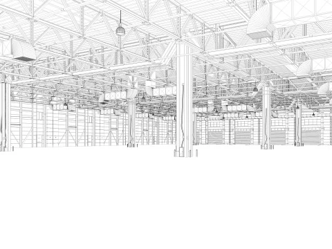 Warehouse 6 interior and exterior 3D Model