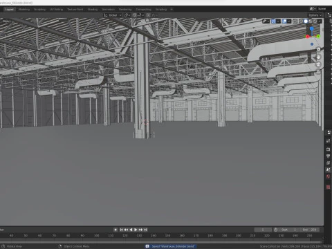 Warehouse 6 interior and exterior 3D Model