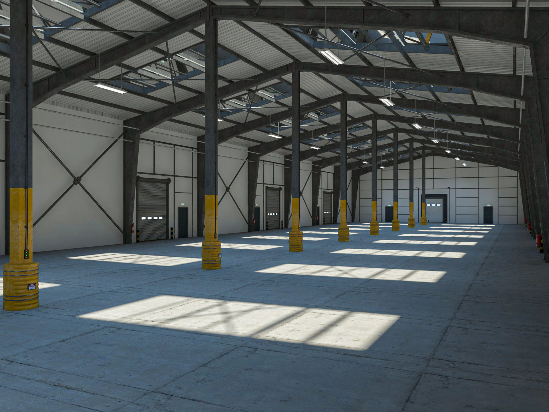 Warehouse 8 interior and exterior 3D Model .c4d .max .obj .3ds .fbx .stl .blend 