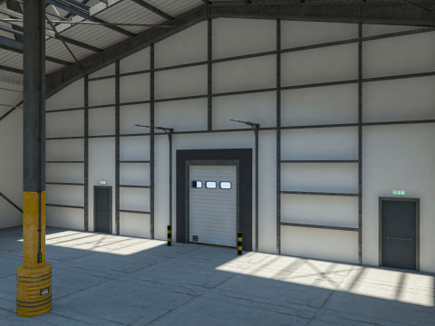 Warehouse 8 interior and exterior 3D Model