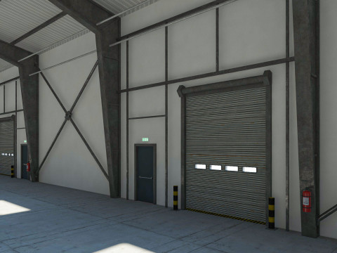 Warehouse 8 interior and exterior 3D Model