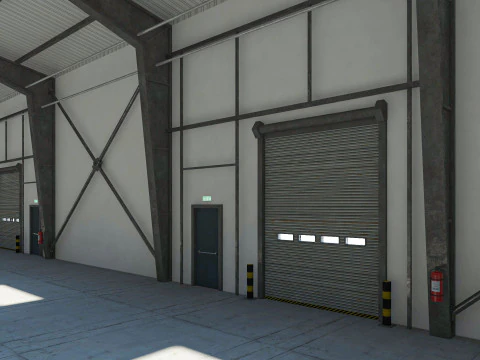 Warehouse 8 interior and exterior 3D Model