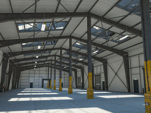 Warehouse 8 interior and exterior 3D Model