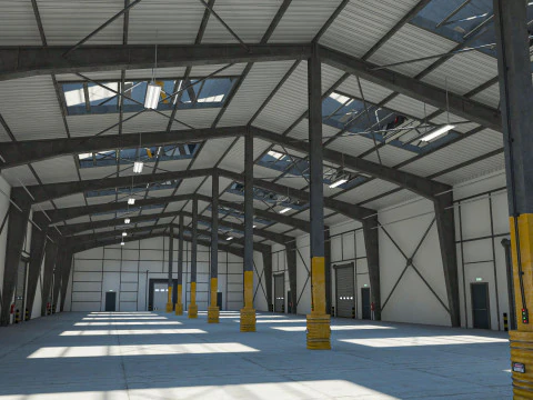 Warehouse 8 interior and exterior 3D Model